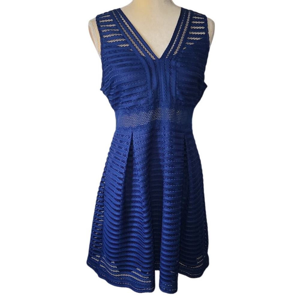 Francesca's Sleeveless V-Neck Sheer Textured Lace Overlay Cocktail Dress Size XL